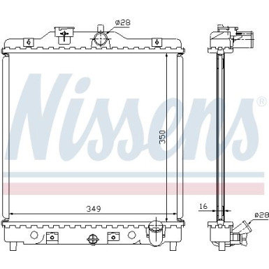 Nissens | Kühler, Motorkühlung | 63309A