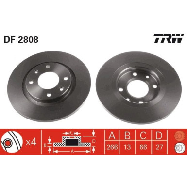 TRW | Bremsscheibe | DF2808