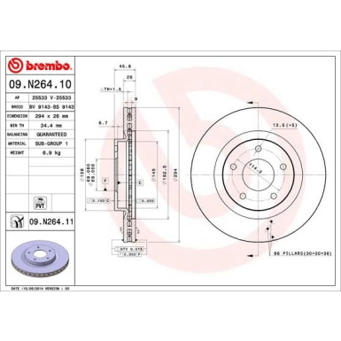 Brembo | Bremsscheibe | 09.N264.11