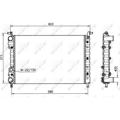 NRF | Kühler, Motorkühlung | 58221