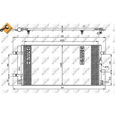 NRF | Kondensator, Klimaanlage | 35916