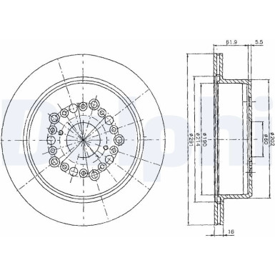 Delphi | Bremsscheibe | BG2662