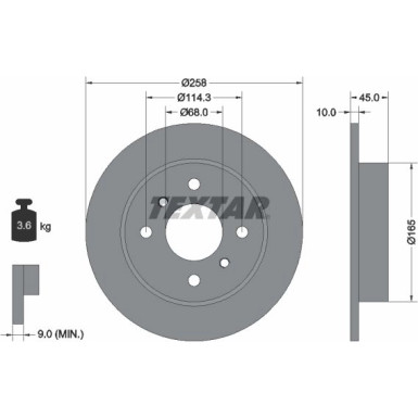 Textar | Bremsscheibe | 92056400