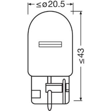 OSRAM 7505-02B Blinkerbirne 12V 21W, W21W, ORIGINAL LINE