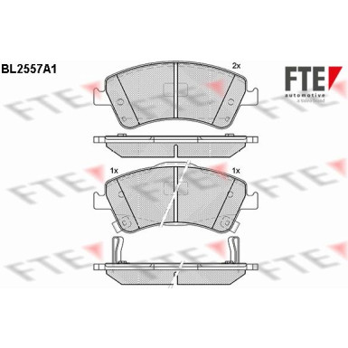 FTE | Bremsbelagsatz, Scheibenbremse | 9010811