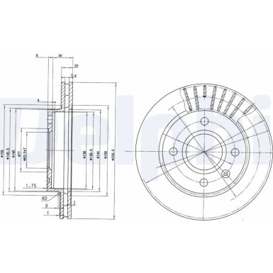 Delphi | Bremsscheibe | BG2440