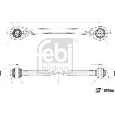 FEBI BILSTEIN 185566 Querlenker, Lenker, Radaufhängung