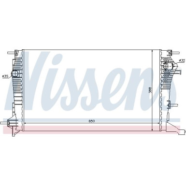 Nissens | Kühler, Motorkühlung | 637607