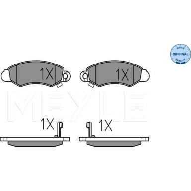 Meyle | Bremsbelagsatz, Scheibenbremse | 025 232 9614/W