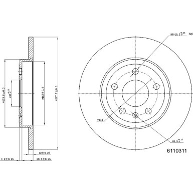 Metzger | Bremsscheibe | 6110311