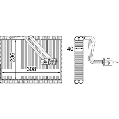 Mahle | Verdampfer, Klimaanlage | AE 127 000P