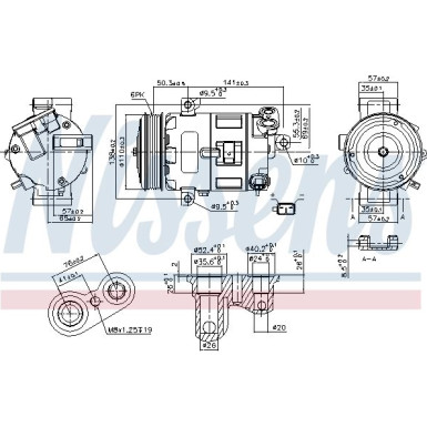 Nissens | Kompressor, Klimaanlage | 89400