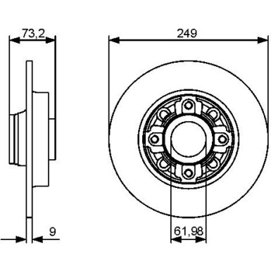 BOSCH | Bremsscheibe | 0 986 479 388