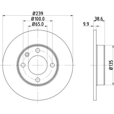 Hella Pagid | Bremsscheibe | 8DD 355 100-051