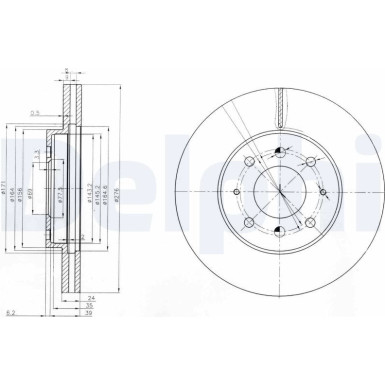 Delphi | Bremsscheibe | BG3810