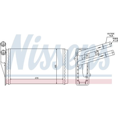 Nissens | Wärmetauscher, Innenraumheizung | 70224