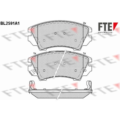 FTE | Bremsbelagsatz, Scheibenbremse | 9010842