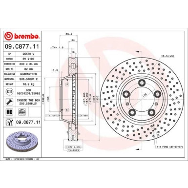 Brembo | Bremsscheibe | 09.C877.11