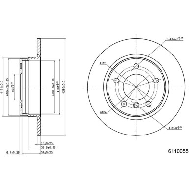 Metzger | Bremsscheibe | 6110055