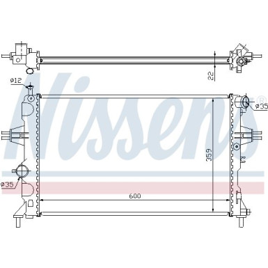 Nissens | Kühler, Motorkühlung | 630041