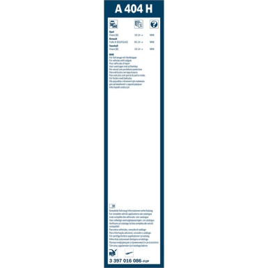 BOSCH A 404 H Scheibenwischer Rear Aerotwin 3 397 016 086