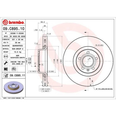 Brembo | Bremsscheibe | 09.C895.11