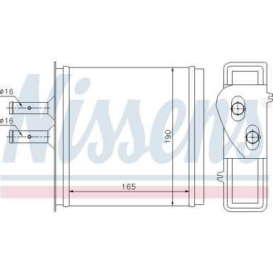 Nissens | Wärmetauscher, Innenraumheizung | 71442