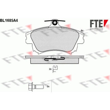 FTE | Bremsbelagsatz, Scheibenbremse | 9010297