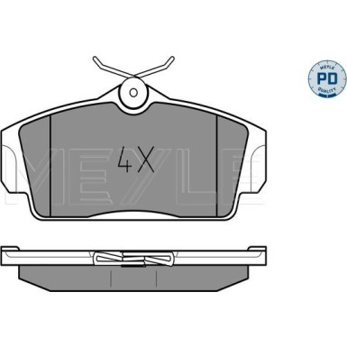 Meyle | Bremsbelagsatz, Scheibenbremse | 025 234 6316/PD
