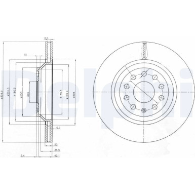 Delphi | Bremsscheibe | BG3975