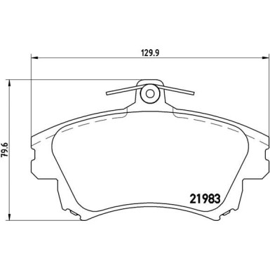 Brembo | Bremsbelagsatz, Scheibenbremse | P 54 036