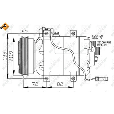 NRF | Kompressor, Klimaanlage | 32030