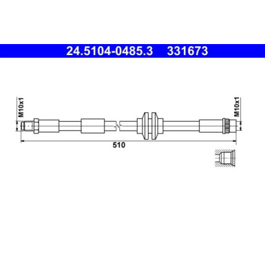 ATE | Bremsschlauch | 24.5104-0485.3