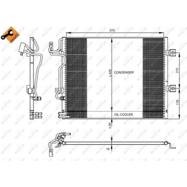 NRF | Kondensator, Klimaanlage | 350223