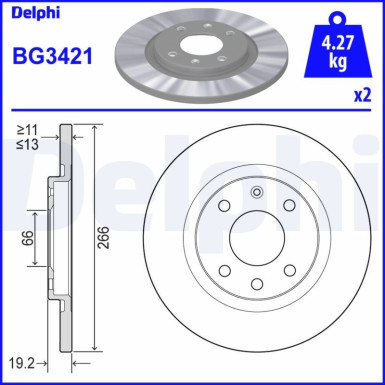 Delphi | Bremsscheibe | BG3421