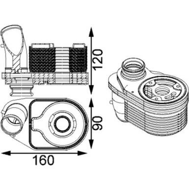 Mahle | Ölkühler, Motoröl | CLC 203 000S