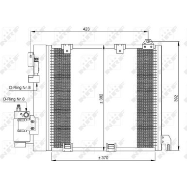 NRF | Kondensator, Klimaanlage | 35302