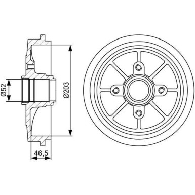 BOSCH | Bremstrommel | 0 986 477 126