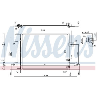 Nissens | Kondensator, Klimaanlage | 940588