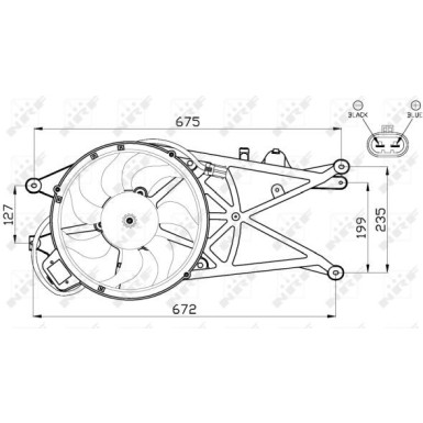 NRF | Lüfter, Motorkühlung | 47489