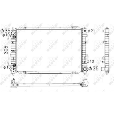 NRF | Kühler, Motorkühlung | 53378