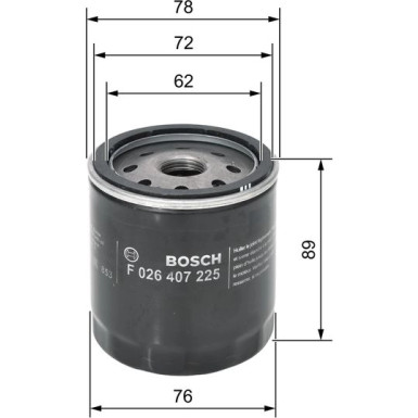 BOSCH F 026 407 225 Ölfilter