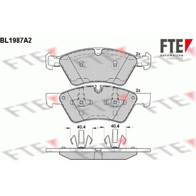 FTE | Bremsbelagsatz, Scheibenbremse | 9010577