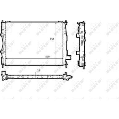 NRF | Kühler, Motorkühlung | 58540