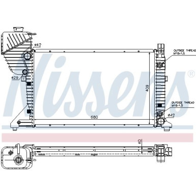 Nissens | Kühler, Motorkühlung | 62597A