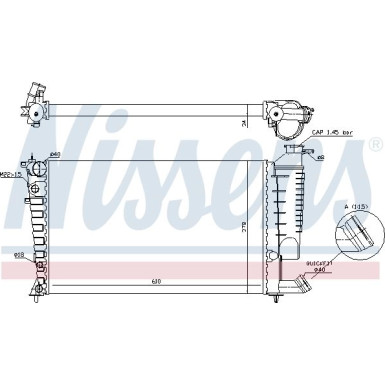 Nissens | Kühler, Motorkühlung | 61317A