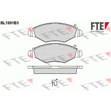 FTE | Bremsbelagsatz, Scheibenbremse | 9010477