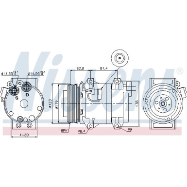 Nissens | Kompressor, Klimaanlage | 89070