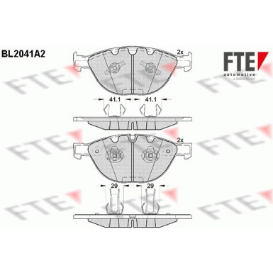 FTE | Bremsbelagsatz, Scheibenbremse | 9010627