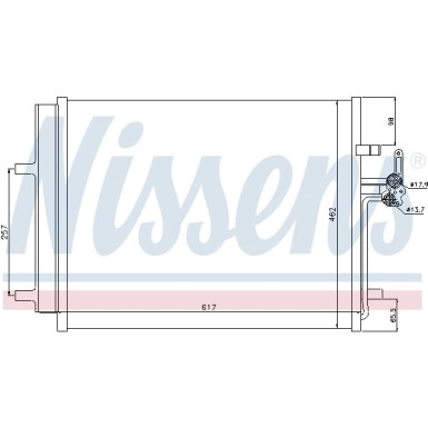 Nissens | Kondensator, Klimaanlage | 940043